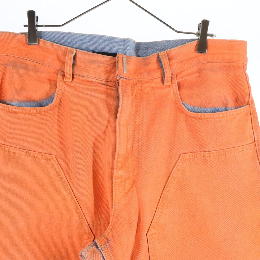 GIVENCHY(ジバンシィ) 24SS Carpenter Denim Trousers カーペンターデニムトラウザー ダブルニー オレンジ BM51A45Y6S