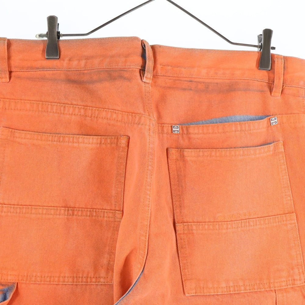 GIVENCHY(ジバンシィ) 24SS Carpenter Denim Trousers カーペンターデニムトラウザー ダブルニー オレンジ BM51A45Y6S
