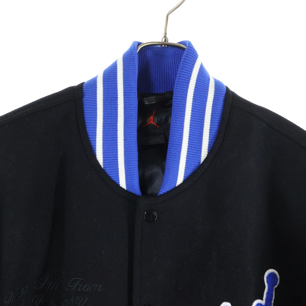 AWAKE NY(アウェイク ニューヨーク) ×Jordan Varsity Jacket ナイキ ジョーダン バーシティジャケット ブラック/ゲーム ロイヤル FQ5439-010