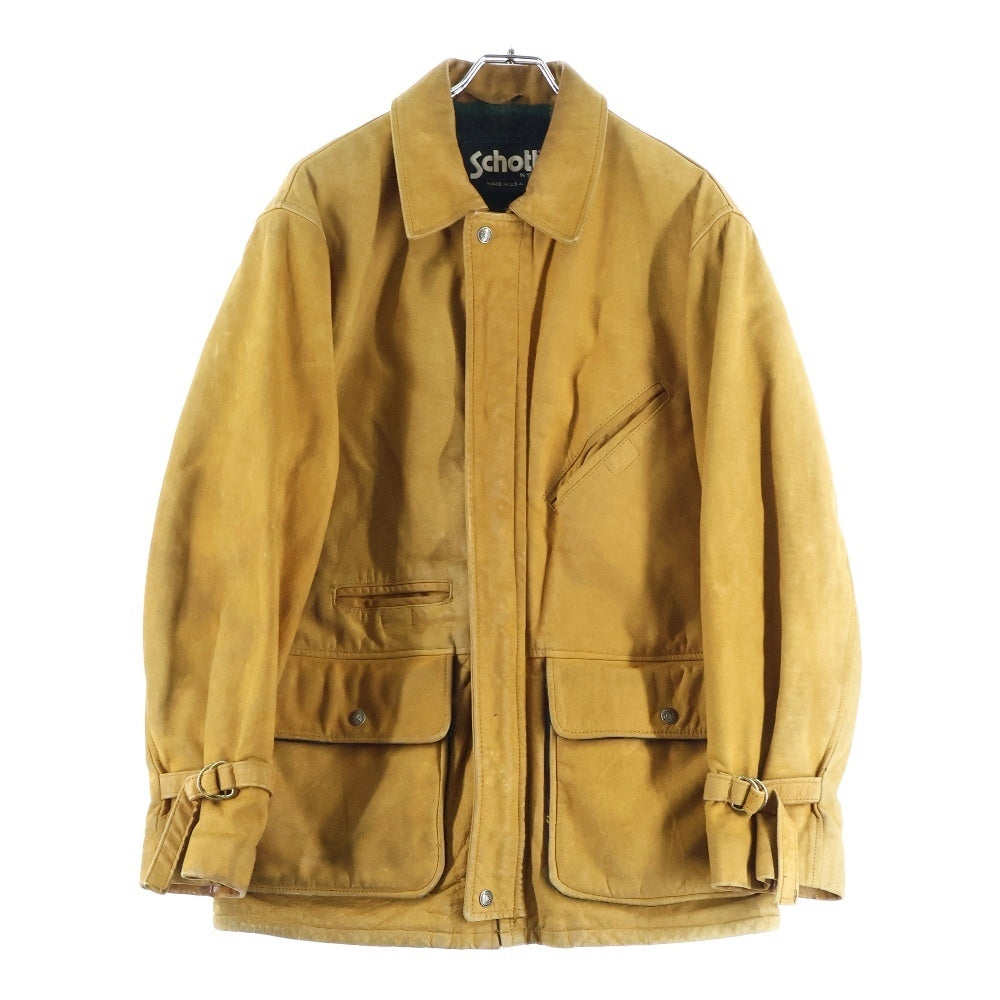 SCHOTT(ショット) VINTAGE NUBUCK LETHER COAT ヴィンテージ USA製 ヌバック レザー コート ジャケット ブラウン