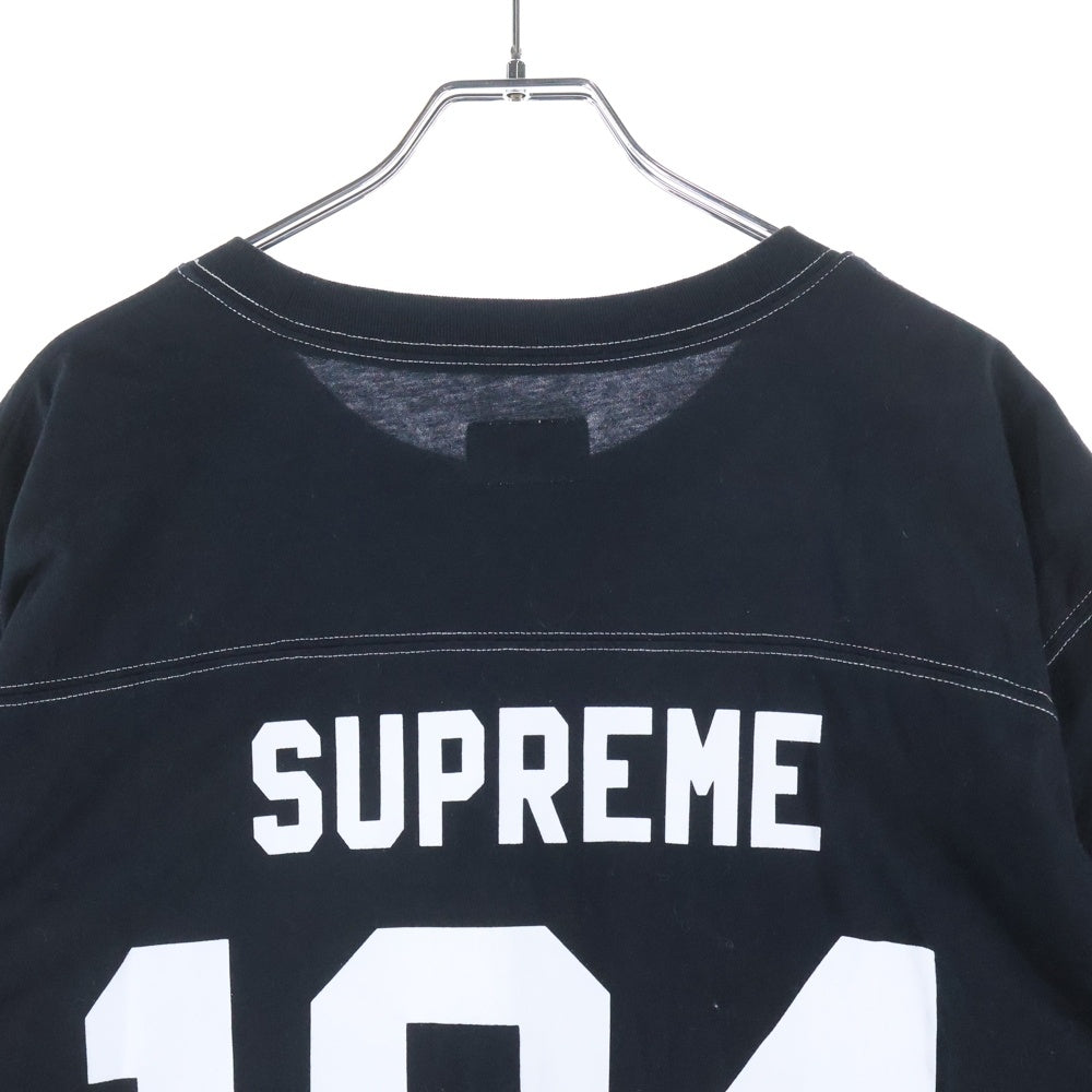 SUPREME(シュプリーム) 16SS Football Tops 104 164プリント フットボール 半袖Tシャツ カットソー ブラック