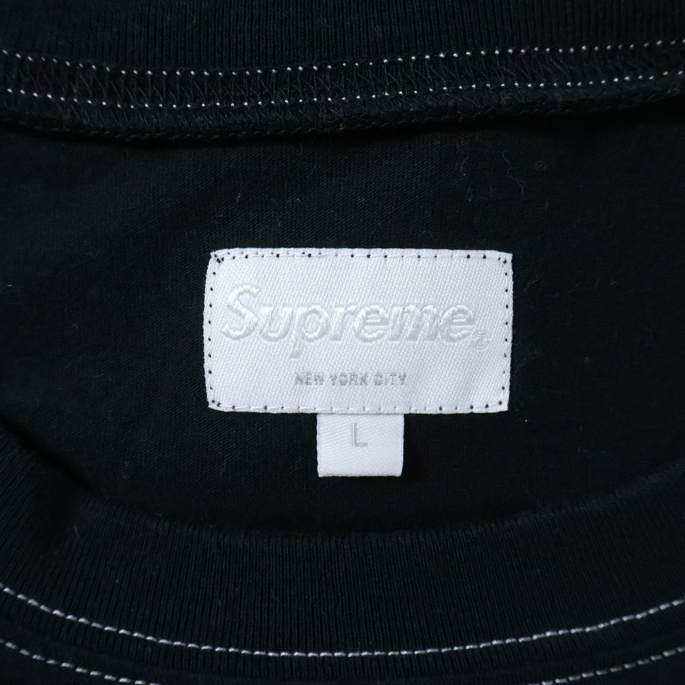 SUPREME(シュプリーム) 16SS Football Tops 104 164プリント フットボール 半袖Tシャツ カットソー ブラック