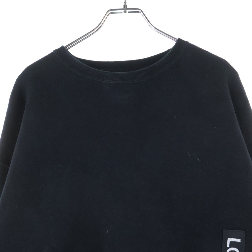 WTAPS(ダブルタップス) 22AW LLW SWEATER COTTONB ロゴパッチ スウェットクルーネックシャツ トレーナー ブラック 222ATDT-CSM21