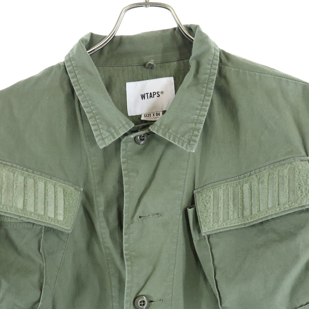 WTAPS(ダブルタップス) 19AW MODULAR LS 01 / SHIRT. COTTON. RIPSTOP 192BRDT-SHM03 モラージュ マルチポケット ミリタリー長袖シャツ カーキ 192BRDT-SHM03