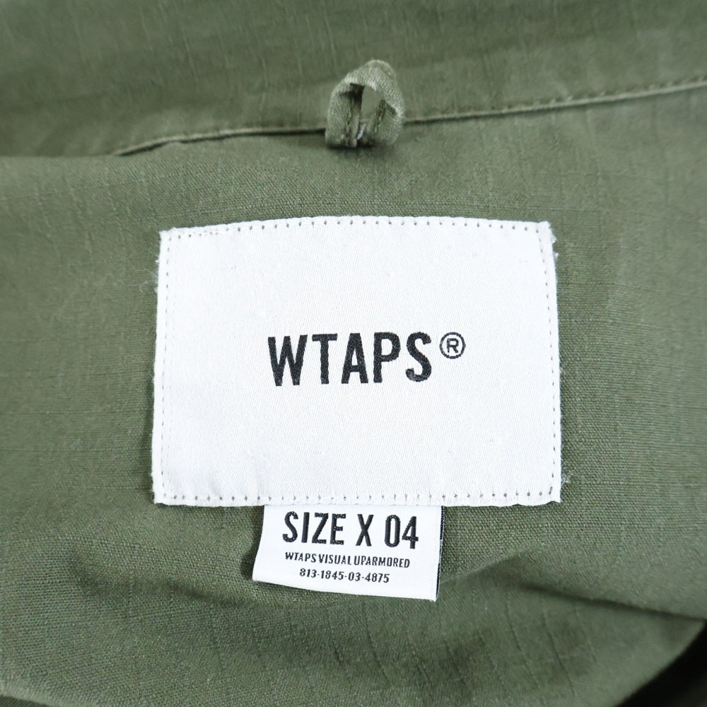 WTAPS(ダブルタップス) 19AW MODULAR LS 01 / SHIRT. COTTON. RIPSTOP 192BRDT-SHM03 モラージュ マルチポケット ミリタリー長袖シャツ カーキ 192BRDT-SHM03