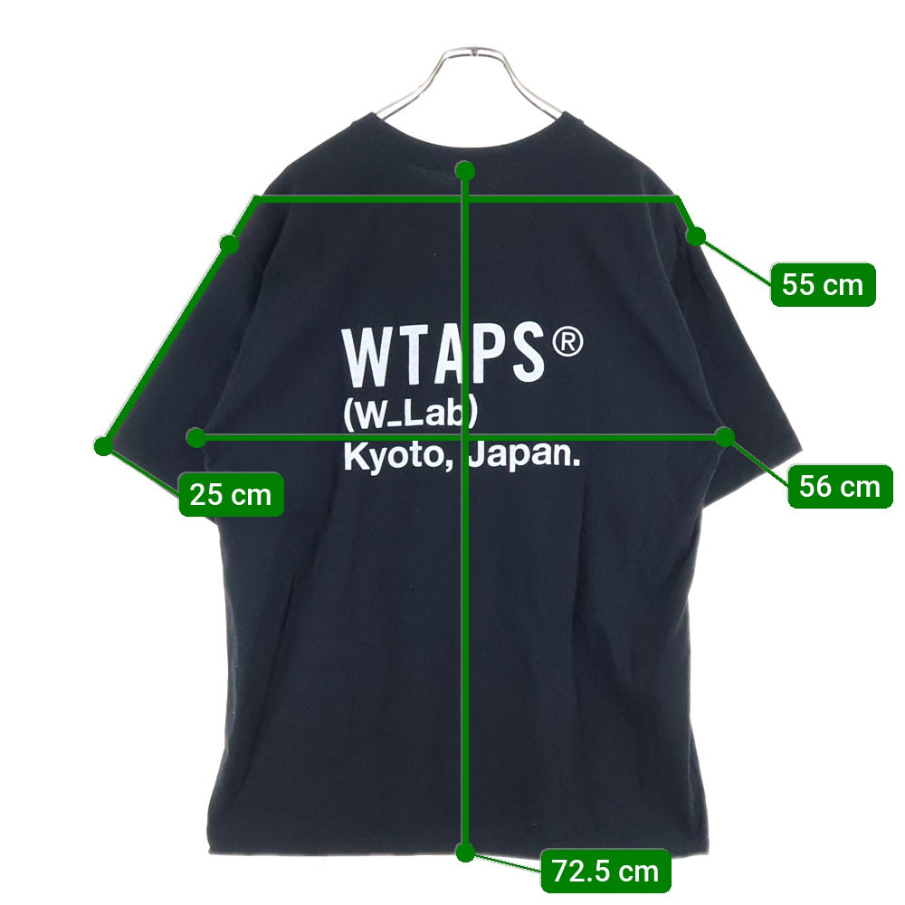 WTAPS(ダブルタップス) 24SS 京都ラボ オープンニング記念 ラメロゴ 半袖Tシャツ カットソー ブブラック