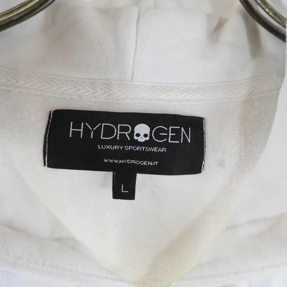 HYDROGEN(ハイドロゲン) Zebra シマウマ柄 ジップアップ フーディー パーカー ホワイト
