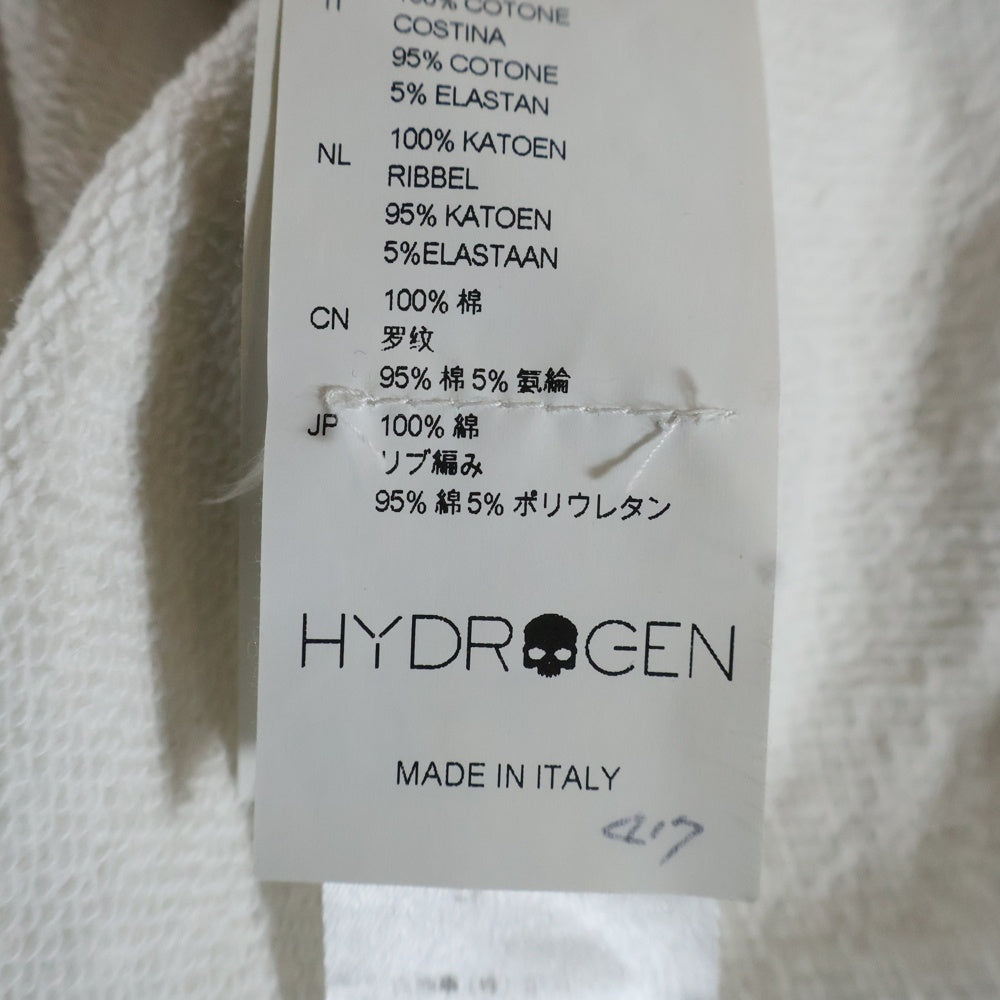HYDROGEN(ハイドロゲン) 刺し子 刺繍 フーディー プルオーバーパーカー ホワイト