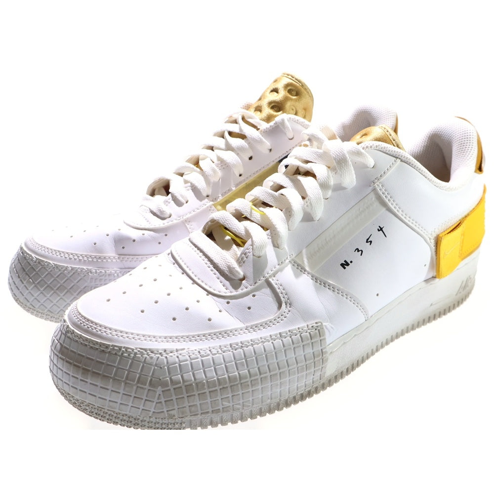 NIKE(ナイキ) AIR FORCE 1 TYPE エアフォース1 タイプ ローカットスニーカー AT7859-100 ホワイト/ゴールド US11/29cm