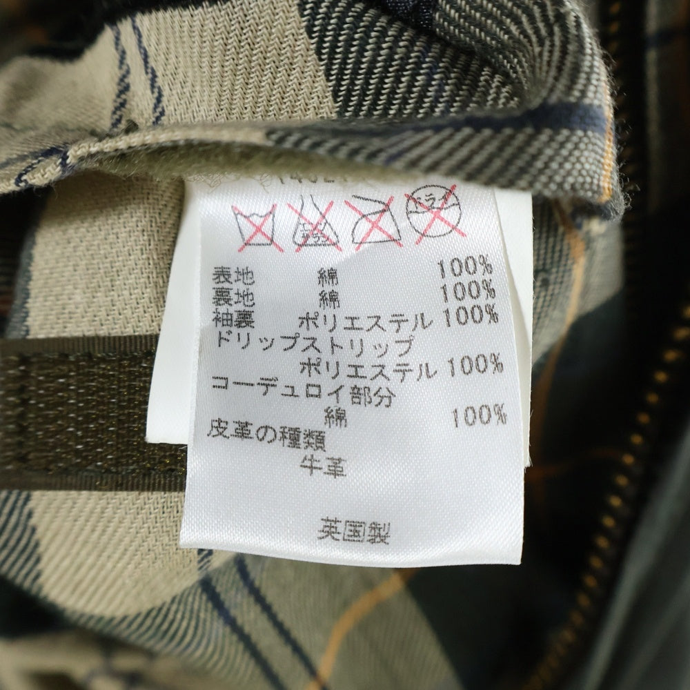 Barbour(バブアー) 18AW ボーダーSL ワックスド コットンコート カーキ MWX0534SG91