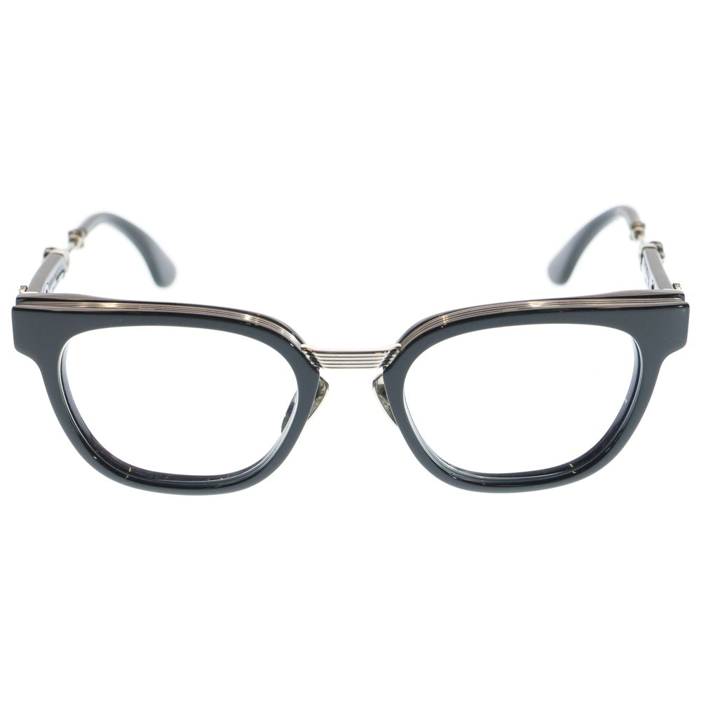 CHROME HEARTS(クロムハーツ) DUCK BUTTER ダガーテンプルウェリントンサングラス メガネ ブラック/シルバー 52□21-152