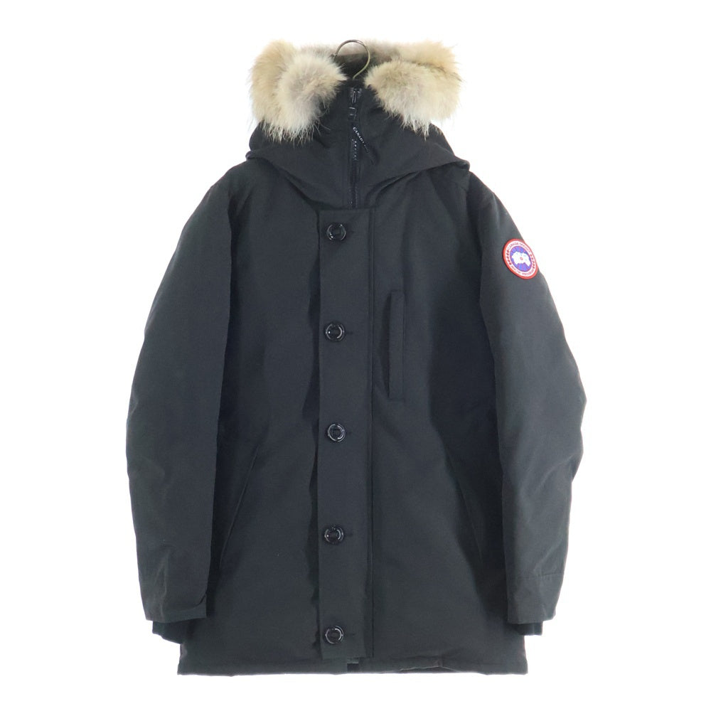 CANADA GOOSE(カナダグース) JASPER PARKA ジャスパーパーカー マルチポケット ジップアップ ファーフーデッドダウンジャケット ブラック 3438JM