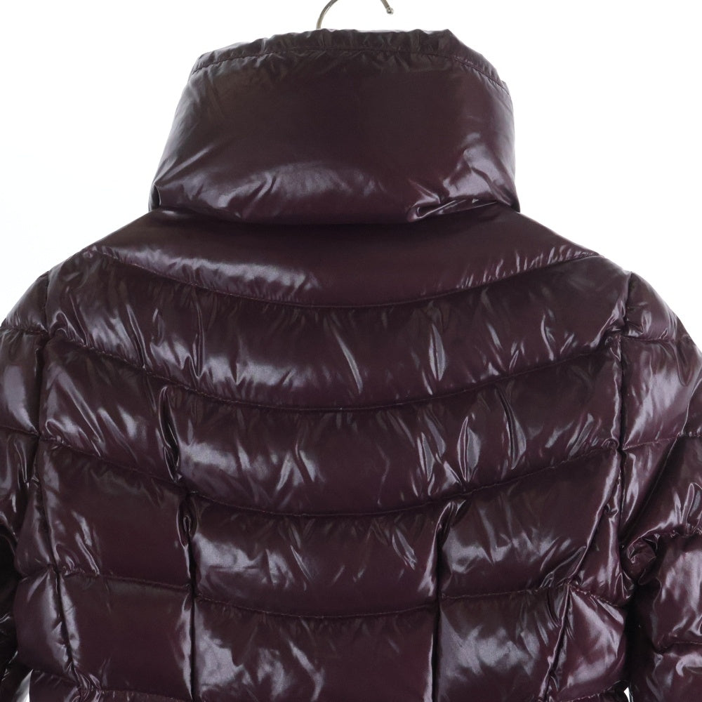 【3】モンクレール ダウン ロングコート ワイン色　希少サイズ 3】モンクレール ダウン ロングコート ワイン色 希少サイズ