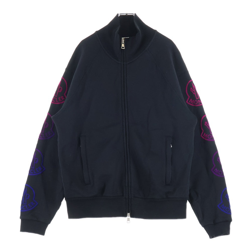 MONCLER(モンクレール) MAGLIA CARDIGAN グラデーションロゴ スウェットトラックジャケット ブラック G20918G00047