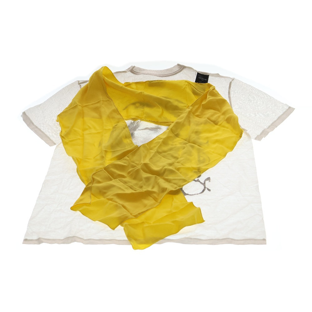 RAF SIMONS(ラフシモンズ) 19SS フォトプリントロゴ Tシャツ スカーフ ホワイト/イエロー 30003-01581 レディース