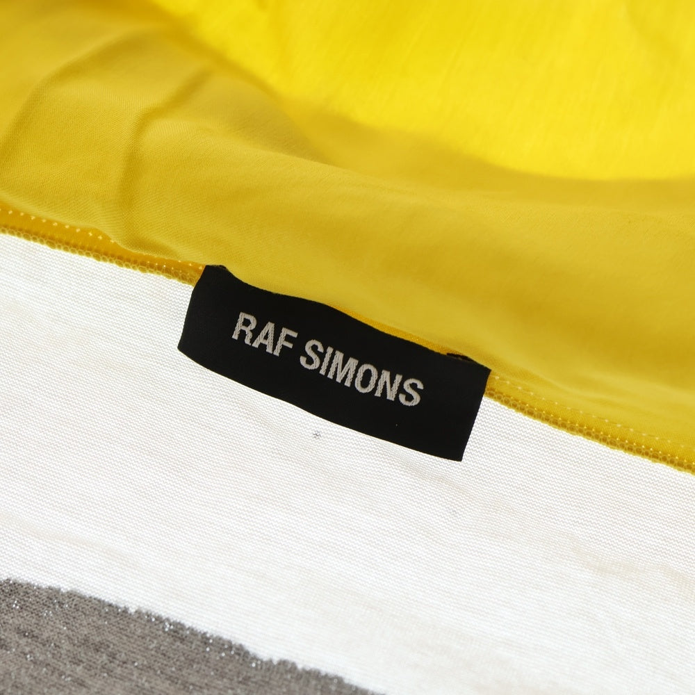 RAF SIMONS(ラフシモンズ) 19SS フォトプリントロゴ Tシャツ スカーフ ホワイト/イエロー 30003-01581 レディース