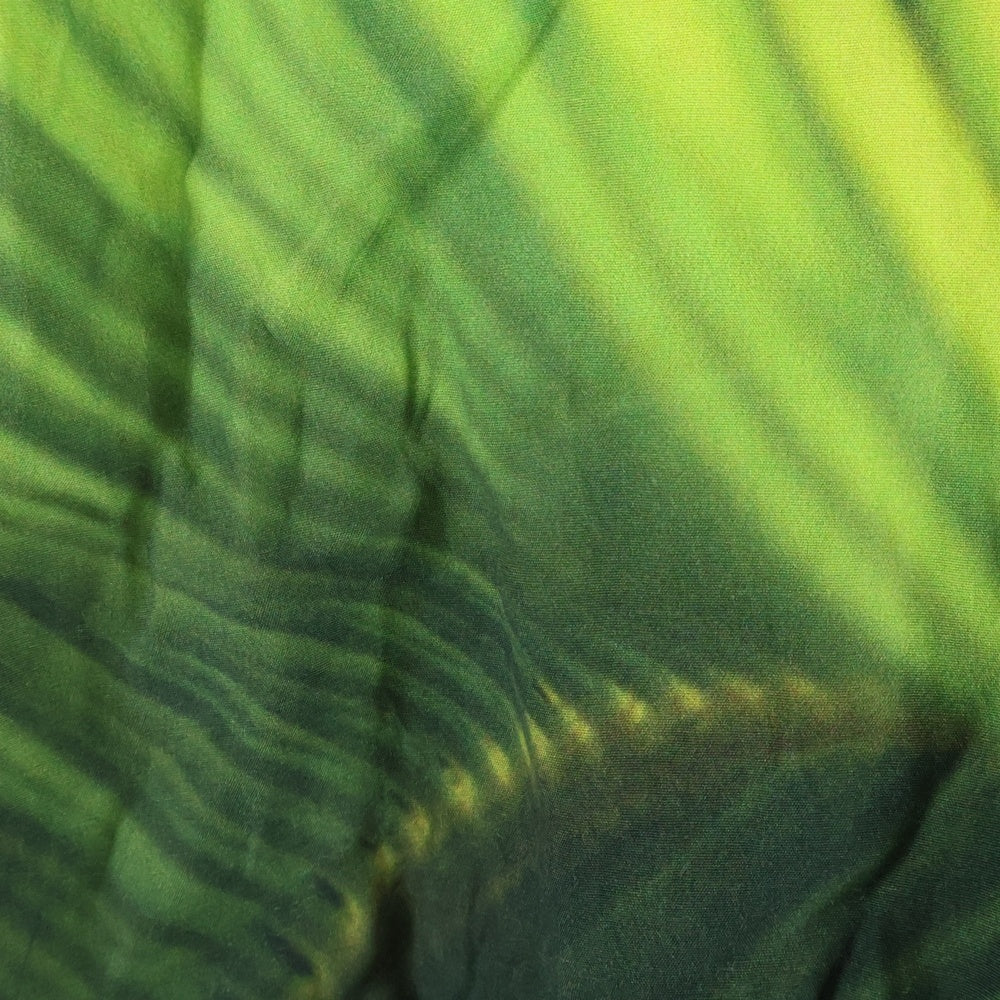 FUMITO GANRYU(フミトガンリュウ) Watteau pleats Hawaiian shirt 総柄デザイン レーヨンハワイアンシャツ 半袖 グリーン FU3-SH-08