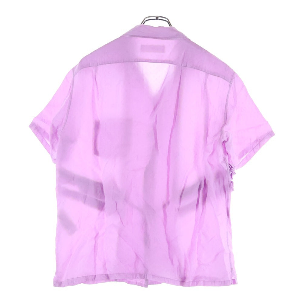 TOGA VIRILIS(トーガ ビリリース) 22SS CUPRA JACQUARD SHIRT デザイン 半袖シャツ パープル TV21-FJ309