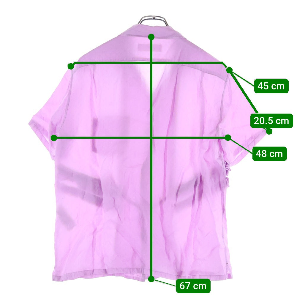 TOGA VIRILIS(トーガ ビリリース) 22SS CUPRA JACQUARD SHIRT デザイン 半袖シャツ パープル TV21-FJ309