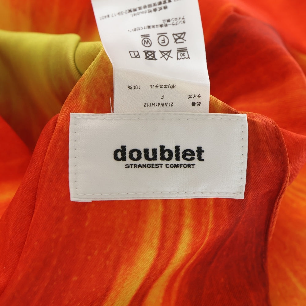 doublet(ダブレット) 21AW TURIP PRINTED TULIP HATチューリップ柄 バケットハット オレンジ 21AW41HT12 レディース