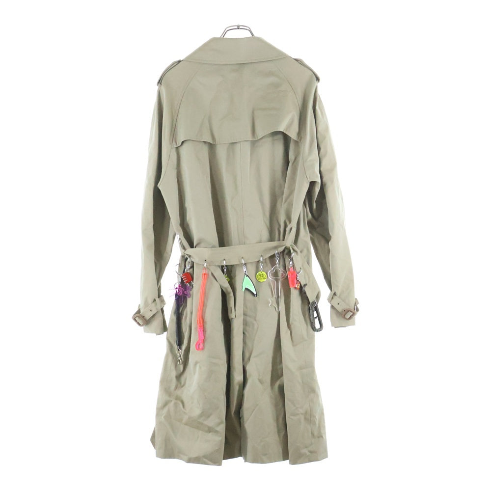 doublet(ダブレット) 18AW TRENCH COAT WITH KEY RING BELT キーホルダーコート トレンチコート カーキ 18AW11CO22