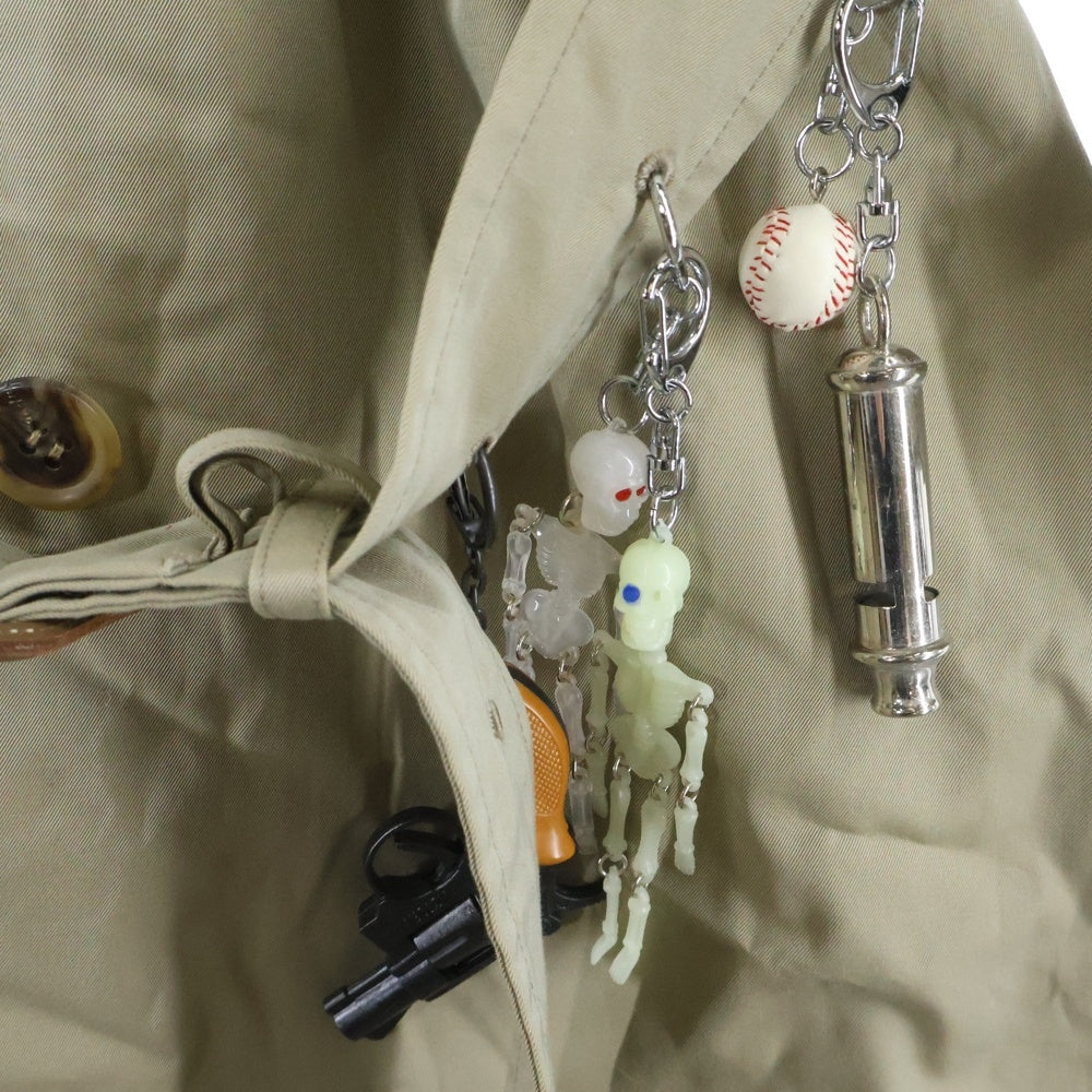 doublet(ダブレット) 18AW TRENCH COAT WITH KEY RING BELT キーホルダーコート トレンチコート カーキ 18AW11CO22