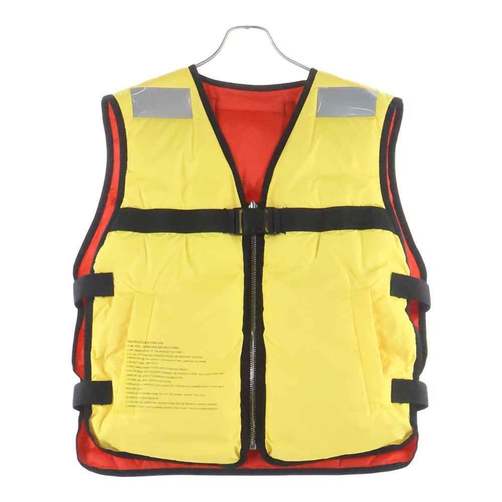 doublet(ダブレット) 18AW LIFE JACKET DOWN VEST ライフジャケットダウンベスト リバーシブル レッド/イエロー 18AW03VE05