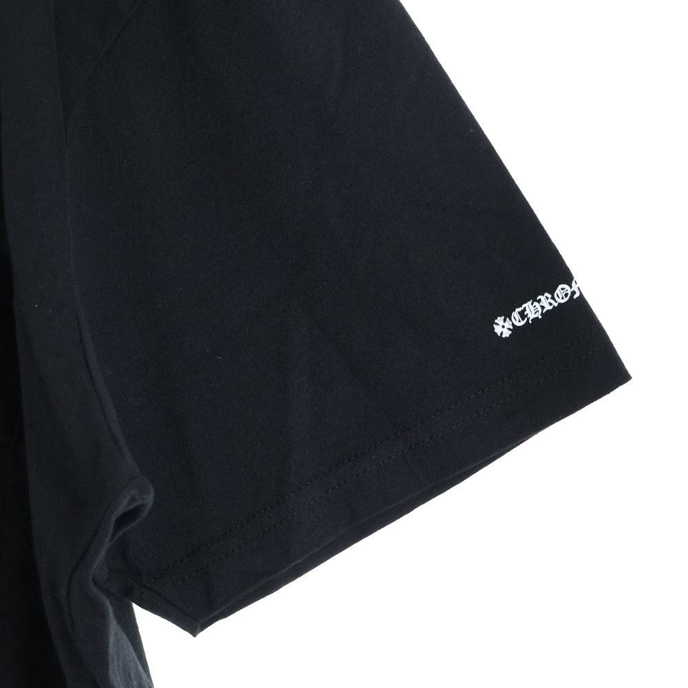 CHROME HEARTS(クロムハーツ) NECK LOGO S/S TEE ネックロゴプリント 半袖Tシャツ カットソー ブラック