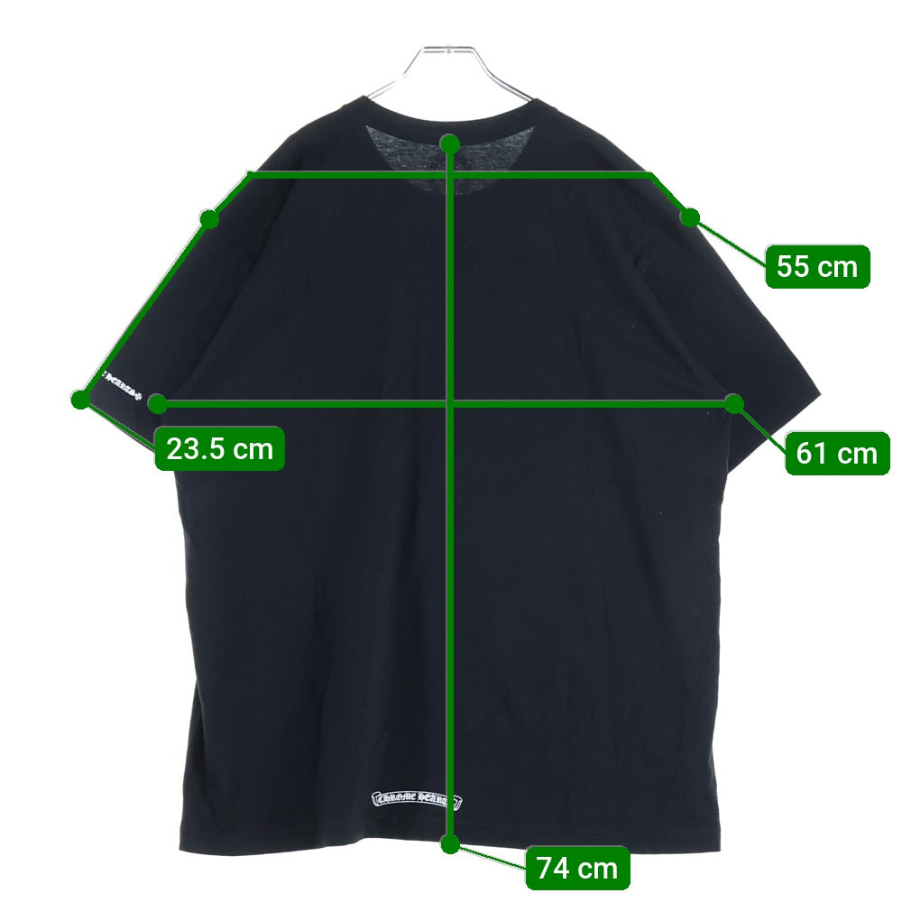 CHROME HEARTS(クロムハーツ) NECK LOGO S/S TEE ネックロゴプリント 半袖Tシャツ カットソー ブラック