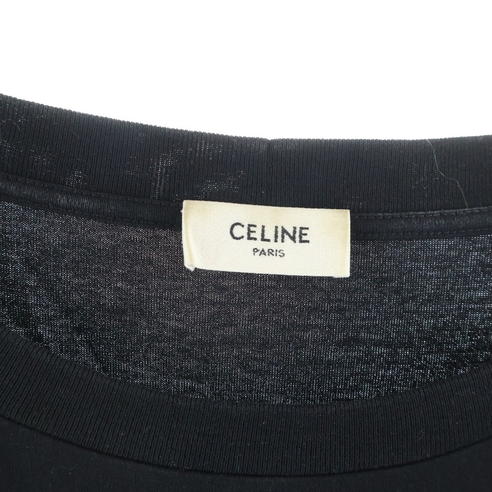 CELINE(セリーヌ) 22SS アーティストスタッズ プリントデザイン クルーネック半袖Tシャツ ブラック 2X67A671Q