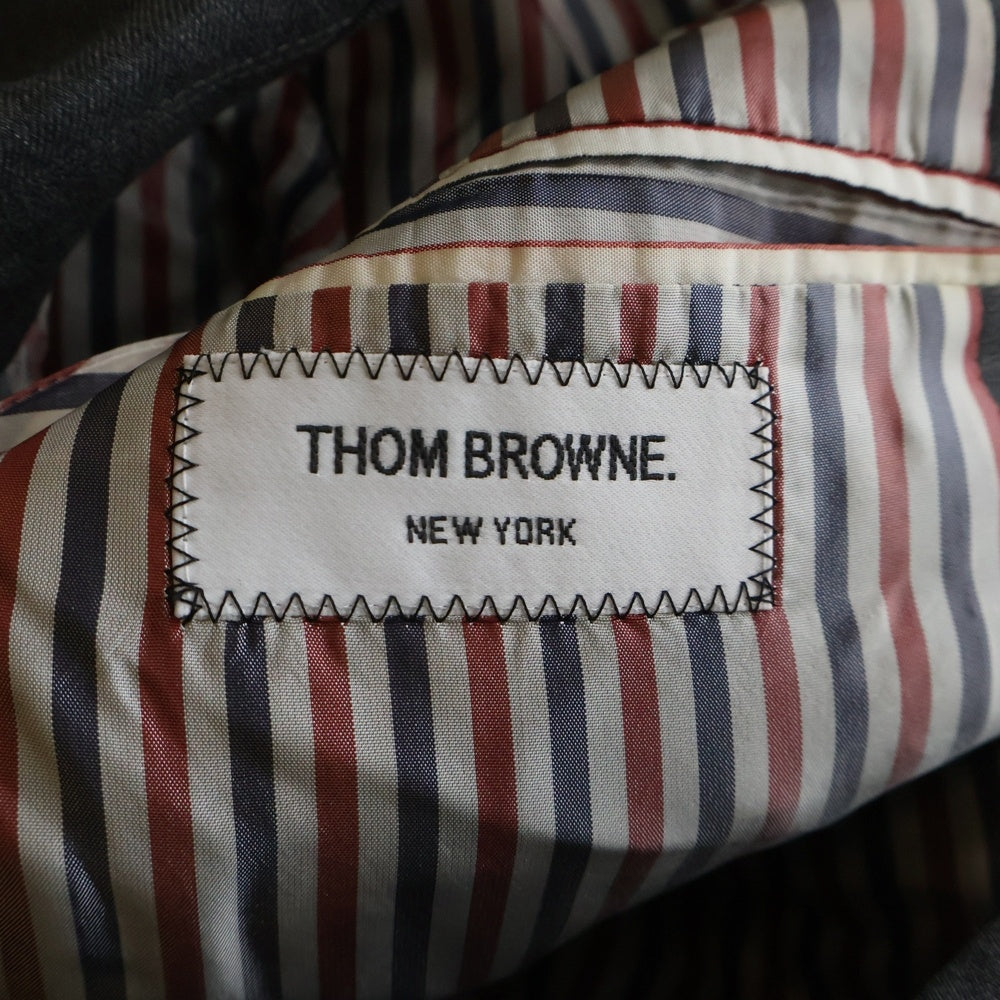 THOM BROWNE(トムブラウン) Tricolor Tailored Jacket トリコロール 2Bテーラードジャケット グレー