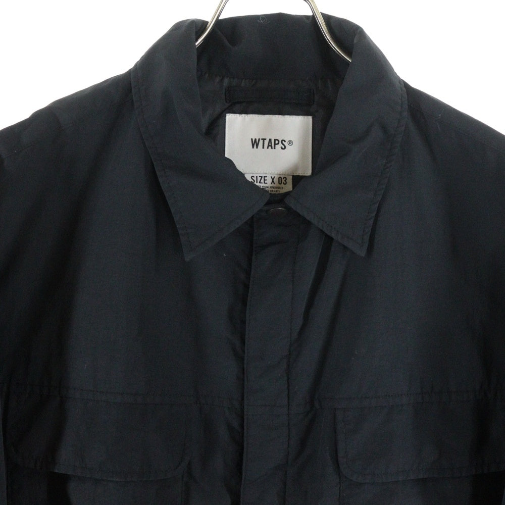 WTAPS(ダブルタップス) WCPO 01 Jacket NYLON Weather ナイロンシャツジャケット ブラック 242WVDT-JKM02
