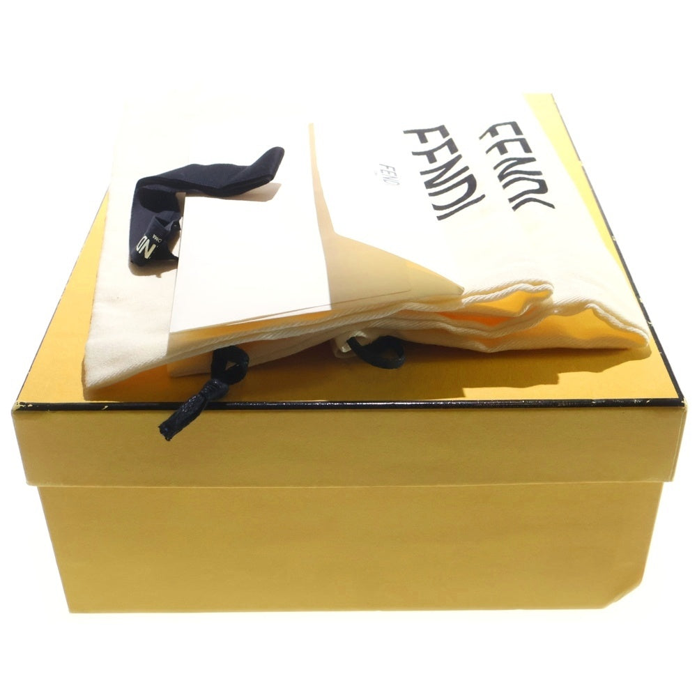 FENDI(フェンディ) ズッカ柄 ラバー コットン 厚底サンダル ブラウン レディース