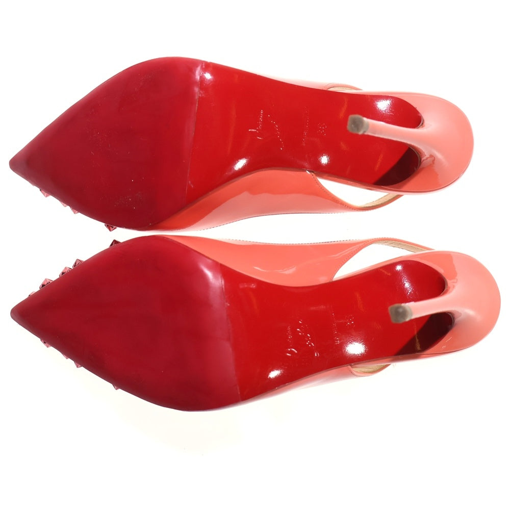 CHRISTIAN LOUBOUTIN(クリスチャンルブタン) DRAMA SLING スタッズ スリングバック パンプス ピンク系 レディース
