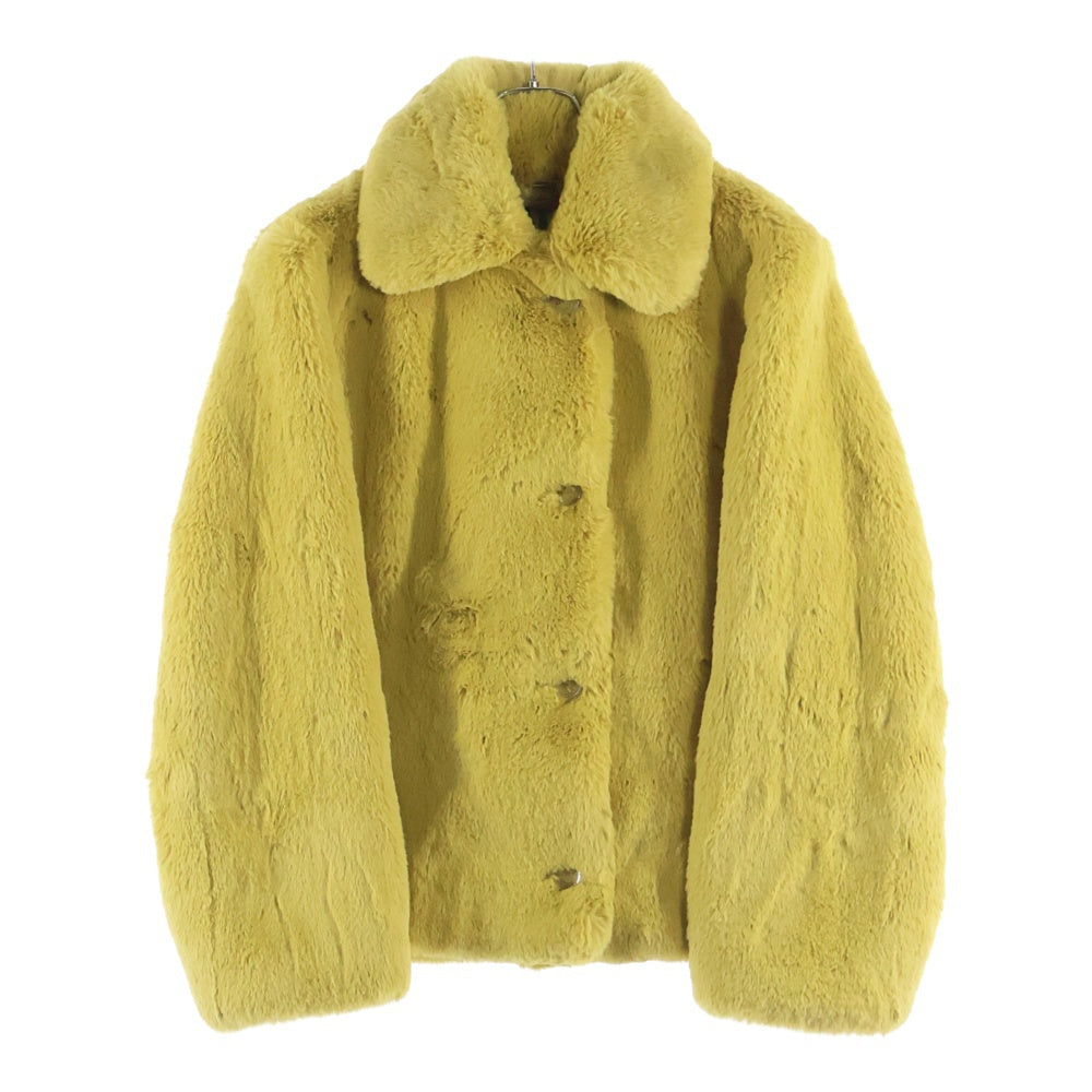BURBERRY(バーバリー) 総柄 ファーコート アウター イエロー 8003584 レディース