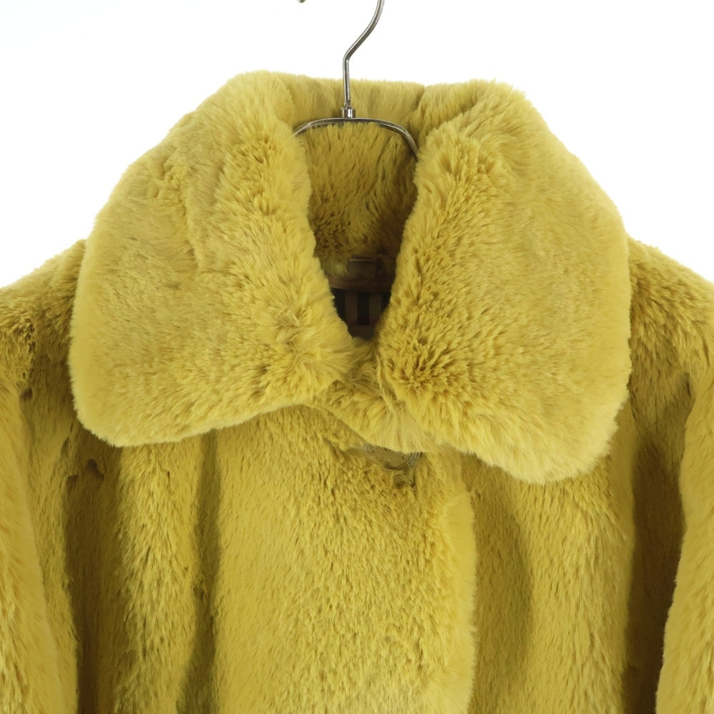 BURBERRY(バーバリー) 総柄 ファーコート アウター イエロー 8003584 レディース