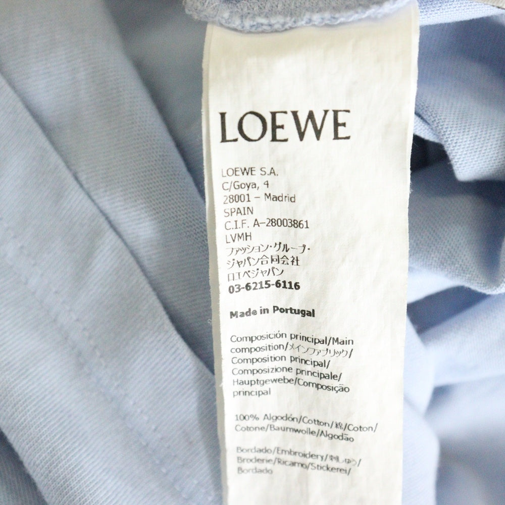 LOEWE(ロエベ) アナグラム刺繍 半袖Tシャツ カットソー ブルー H526Y22XBC