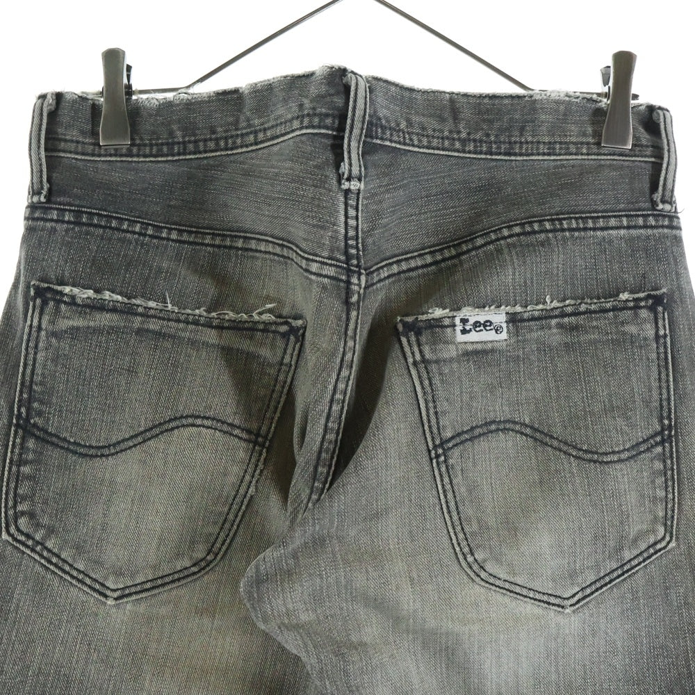LEE(リー) エンドライン ダメージ加工 スリムデニムパンツ グレー