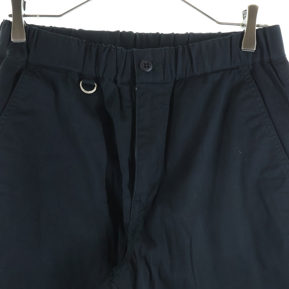 UNIFORM EXPERIMENT(ユニフォームエクスペリメント) 21SS STRETCH CHINO RIBBED EASY PANTS ストレッチ チノ ジョガーパンツ ブラック UE-210027