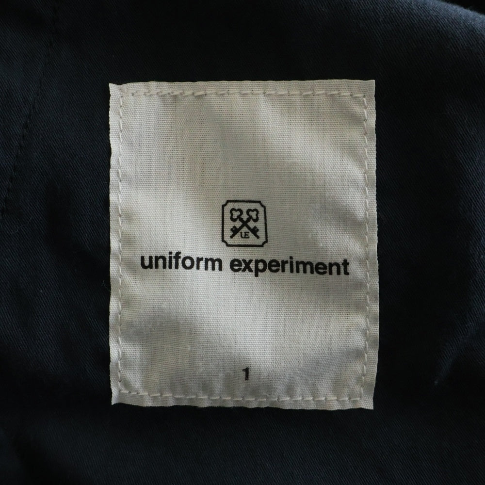 UNIFORM EXPERIMENT(ユニフォームエクスペリメント) 21SS STRETCH CHINO RIBBED EASY PANTS ストレッチ チノ ジョガーパンツ ブラック UE-210027