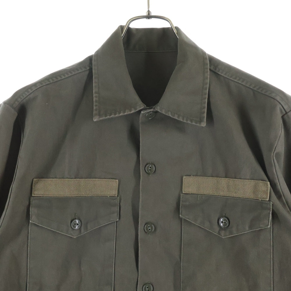 UNIFORM EXPERIMENT(ユニフォームエクスペリメント) 20AW MIL DOUBLE POCKET SHIRT ダブルポケット 長袖シャツ カーキ UE-202009