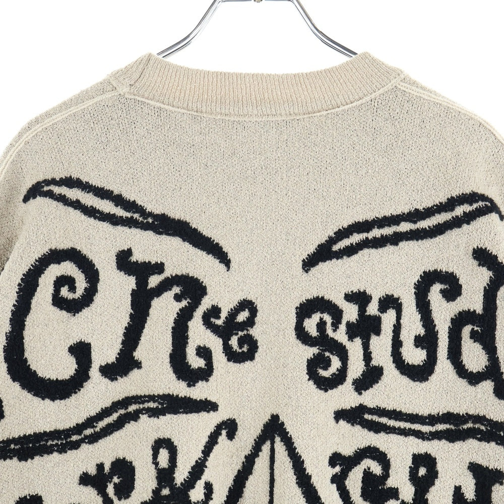 Acne Studios(アクネ ストゥディオズ) 24SS Jacquard Logo Sweater ジャガードロゴセーター クルーネックニット ベージュ
