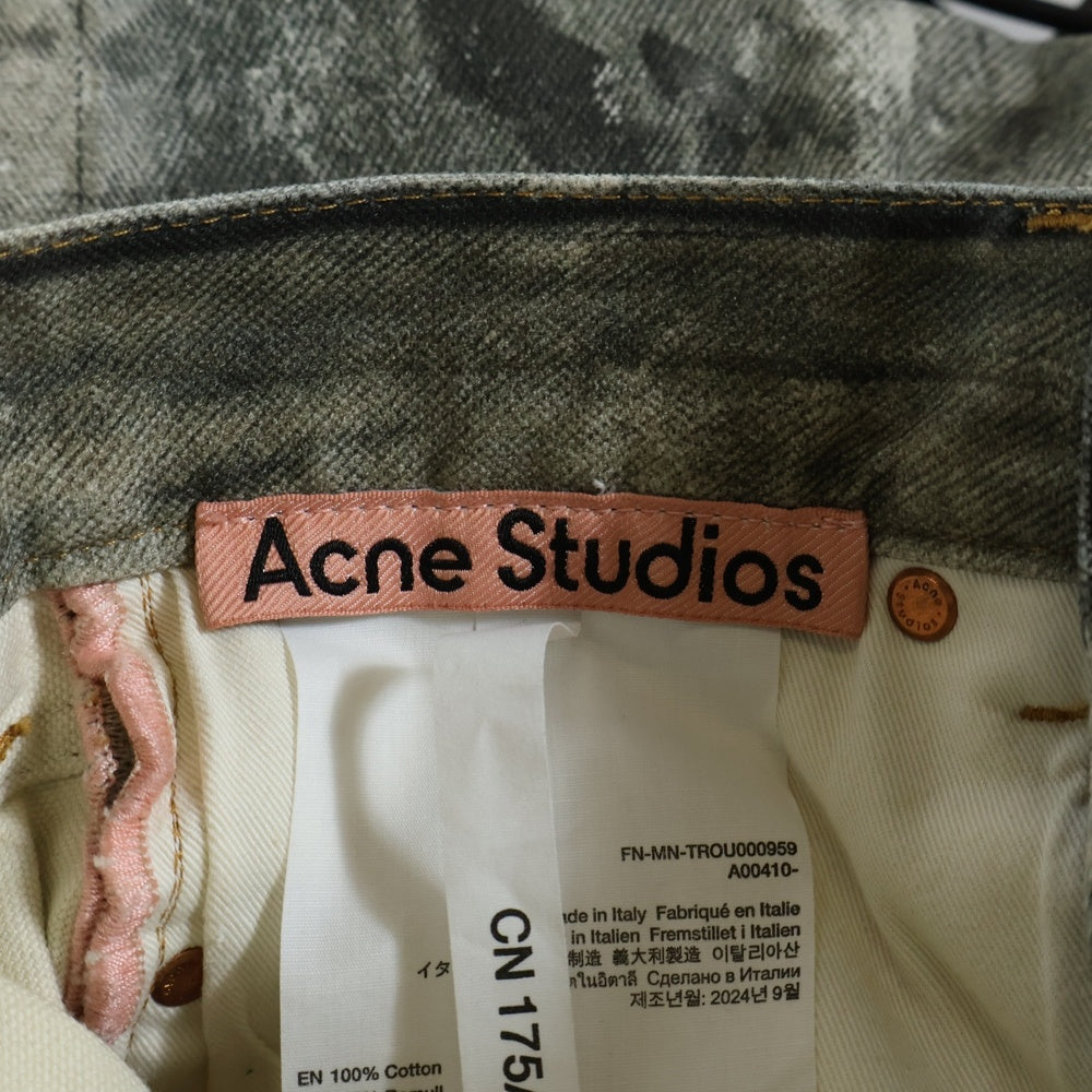 Acne Studios(アクネ ストゥディオズ) 1981 ルーズフィットトラウザーズ 転写プリントデニムパンツ グレー FN-MN-TROU000959
