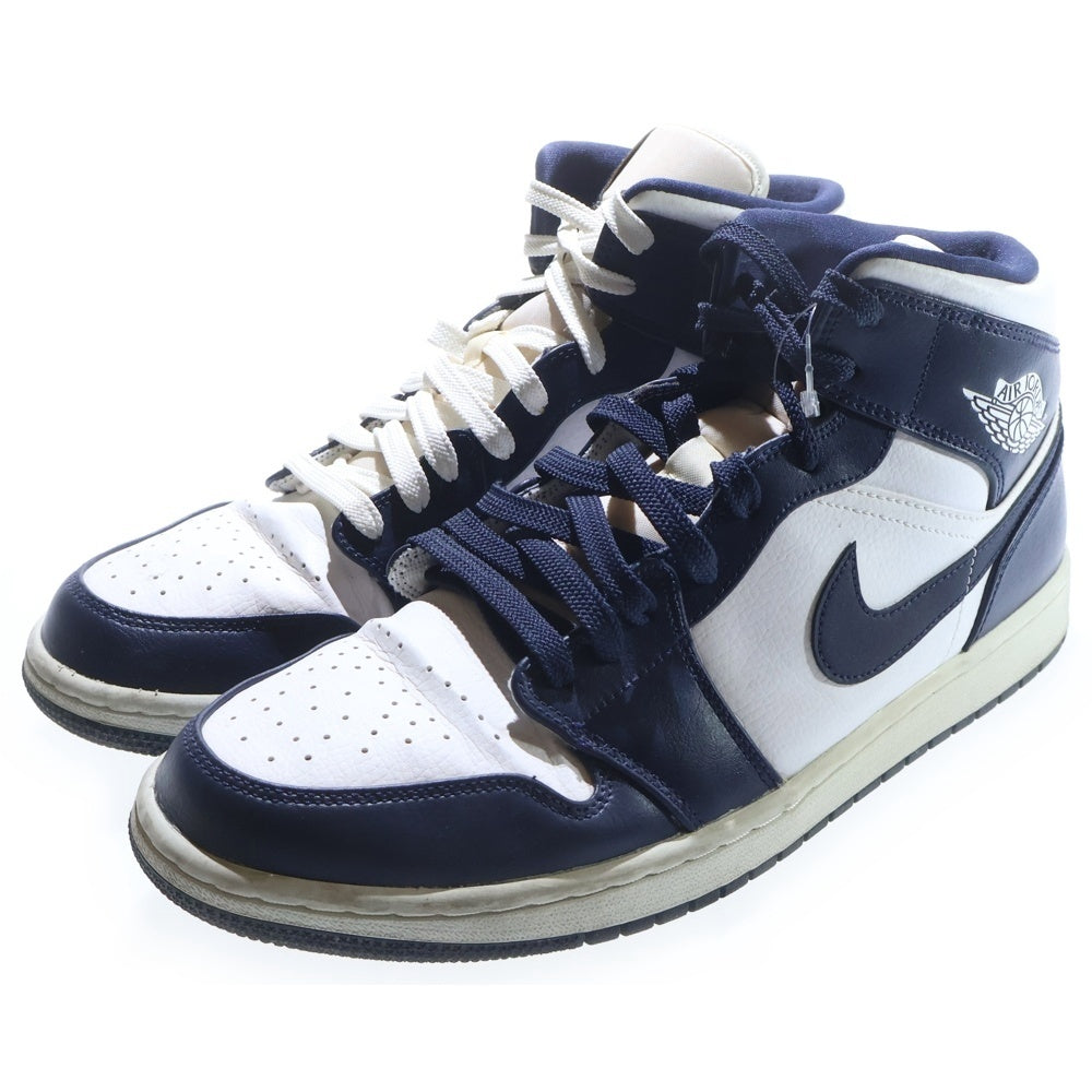 NIKE(ナイキ) AIR JORDAN 1 MID 554724-174 エアジョーダン1ミッド ミッドカットスニーカー ネイビー/ホワイト US10/28cm