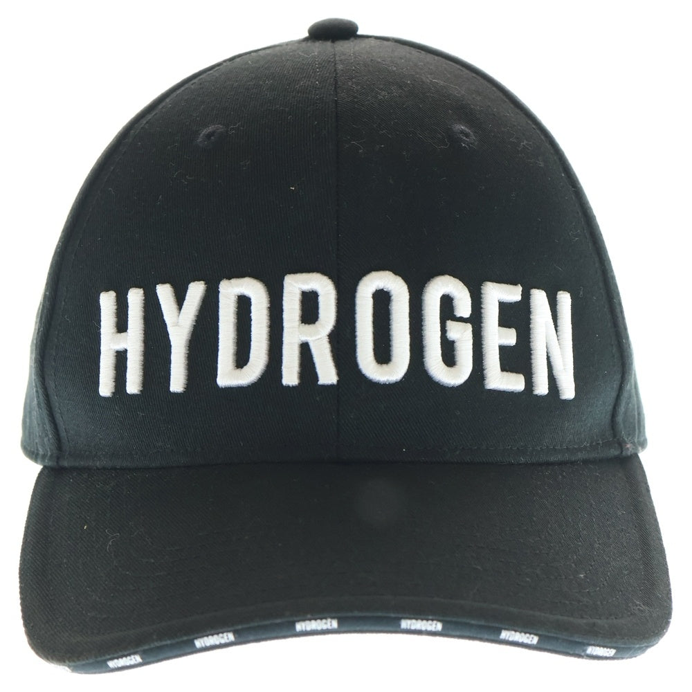 HYDROGEN(ハイドロゲン) ロゴ刺繍 ベースボールキャップ 帽子 ブラック