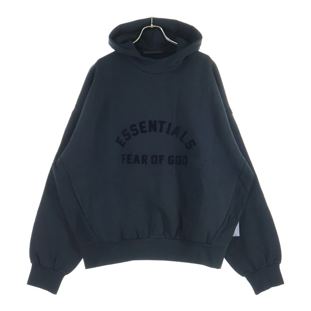 FEAR OF GOD ESSENTIALS(フィアオブゴッド エッセンシャルズ) 23SS フロントロゴ スウェットプルオーバーパーカー ブラック