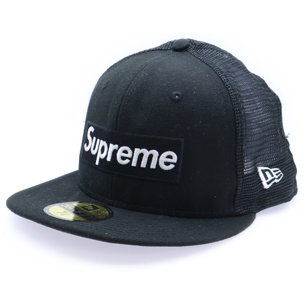 SUPREME(シュプリーム) 23SS ×New Era Box Logo Mesh Back Cap ニューエラ ボックスロゴ メッシュ バック キャップ 帽子 ブラック/グレー