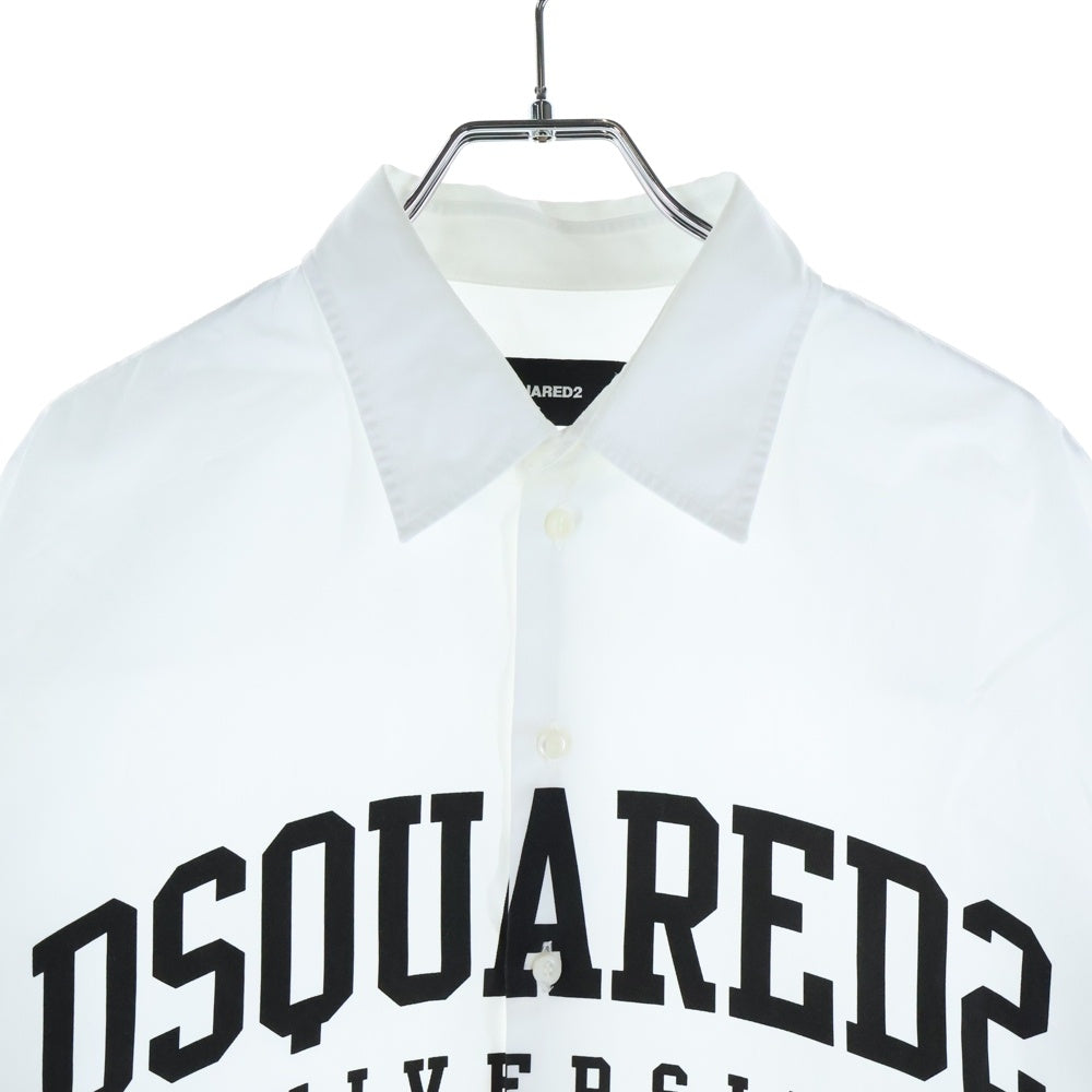 DSQUARED2(ディースクエアード) フロントロゴプリント長袖シャツ