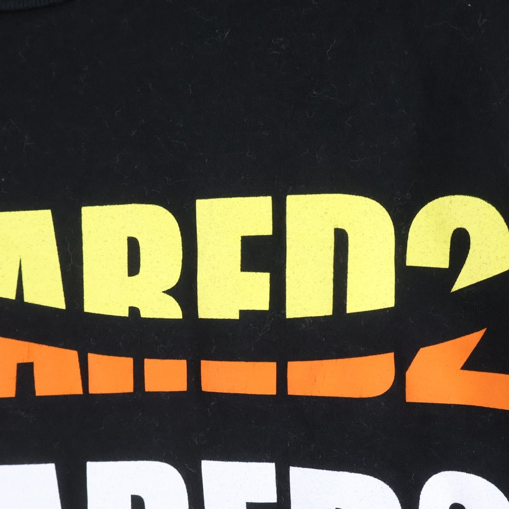 DSQUARED2(ディースクエアード) フロントロゴプリント長袖Tシャツ カットソー ブラック S74GD1142 S23009