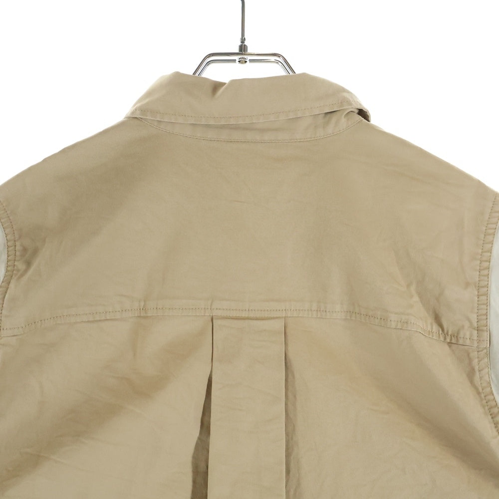 DSQUARED2(ディースクエアード) フロントロゴプリントバイカラー長袖シャツ ベージュ S74DM0792 S35175